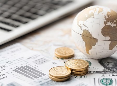 Group of people sat in a room watching a man present stood up